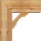 Ekena Millwork Olympic Block Rough Sawn Bracket w/ Offset Brace, Western Red Cedar, 8"W x 20"D x 20"H BKT0806X20X20OLY05RWR - alternate 4
